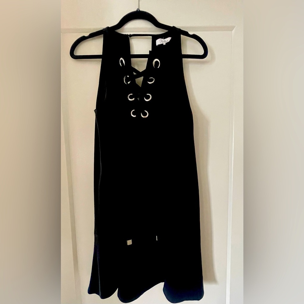 Parker Mini Dress with Grommet Detail